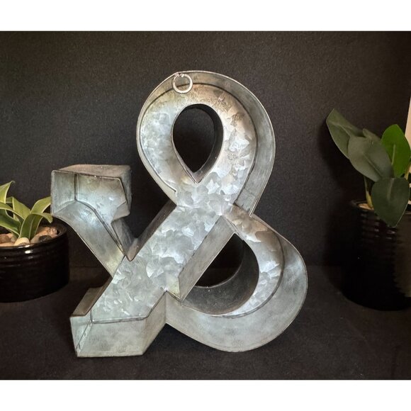 Galvanized Metal Ampersand Tabletop Decor By Better Homes & Gardens - Rustic Far - Picture 2 of 6